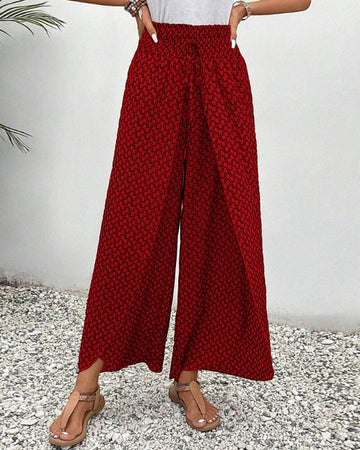 Lisette Hose mit weitem Bein und geometrischem Druck