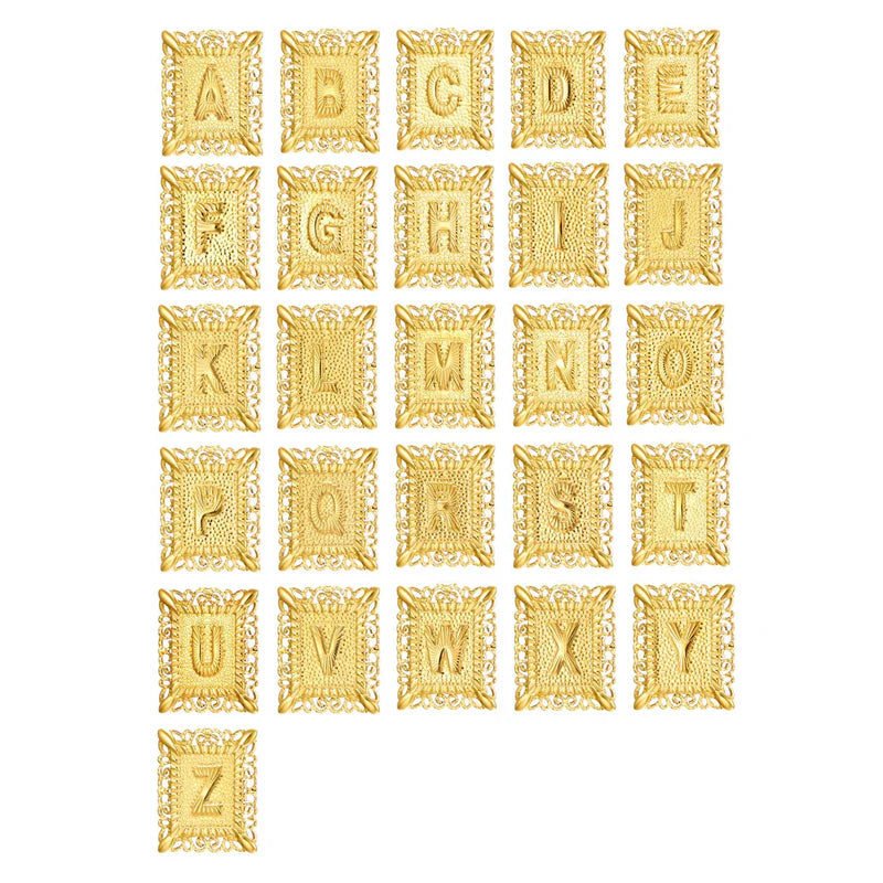 Kreuz-Initialen-Ketten-Set | Gold