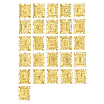 Kreuz-Initialen-Ketten-Set | Gold
