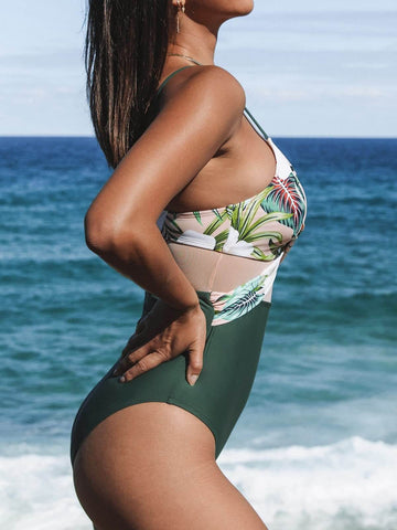 Damen-Badeanzug Amalfi – Figurformend mit Transparenz-Design