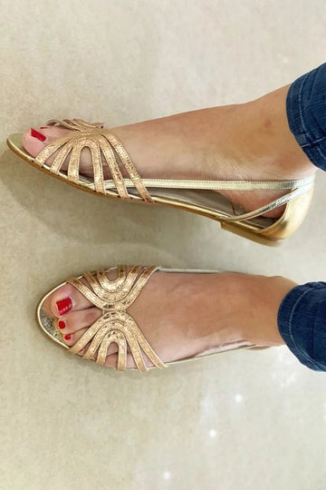 Eleonora | Goldene Sommer-Sandalen