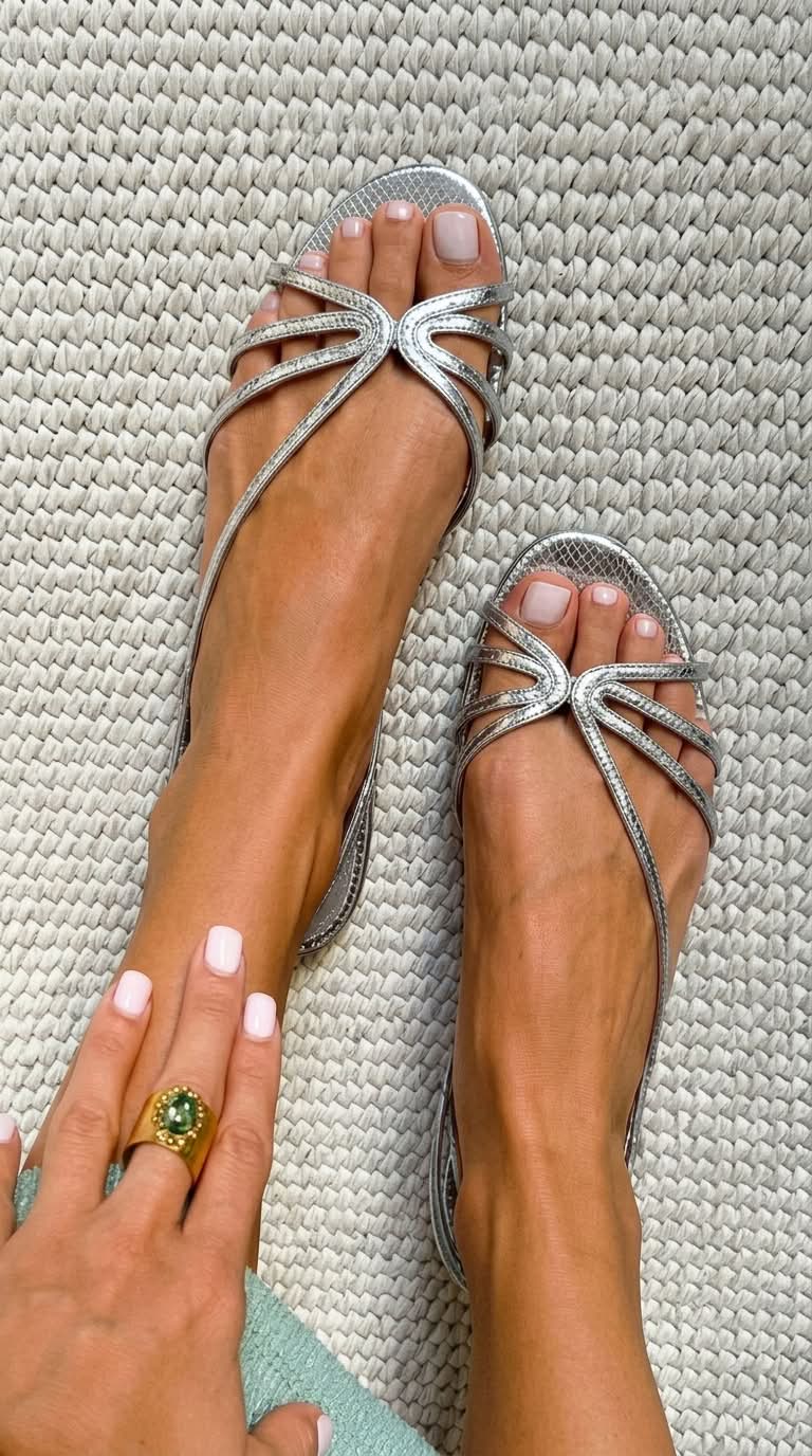 Ginevra | Bequeme Goldene Komfort-Sandalen mit ergonomischem Fußbett