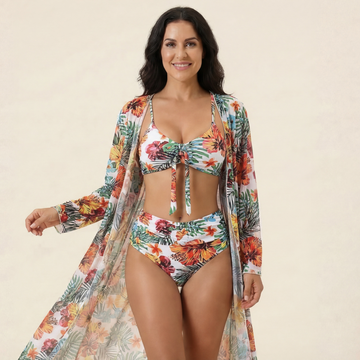 Samoa – Tropischer Bikini mit Passendem Kimono