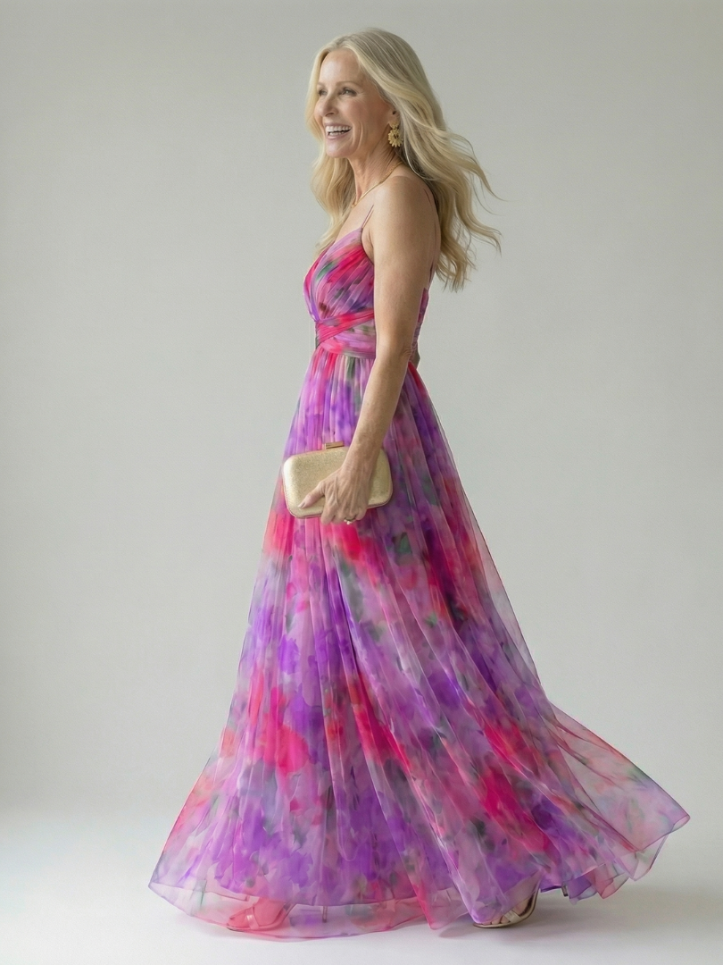 Isel | Weiches Wickel-Maxi-Kleid