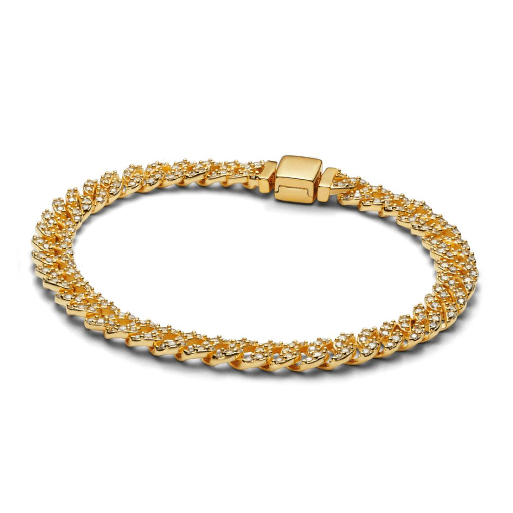 Pavé Cuban-Armband | Gold