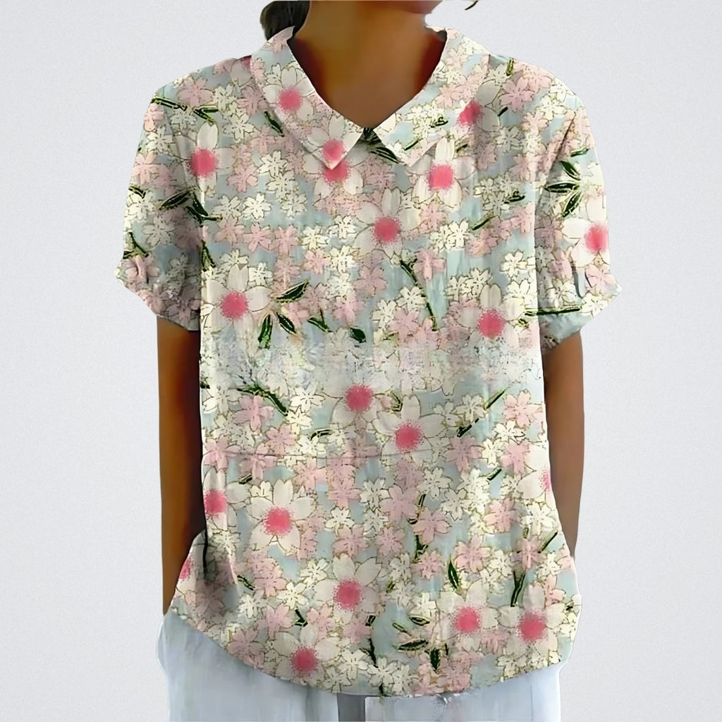 Jutta™ | Bluse aus floralem Leinen