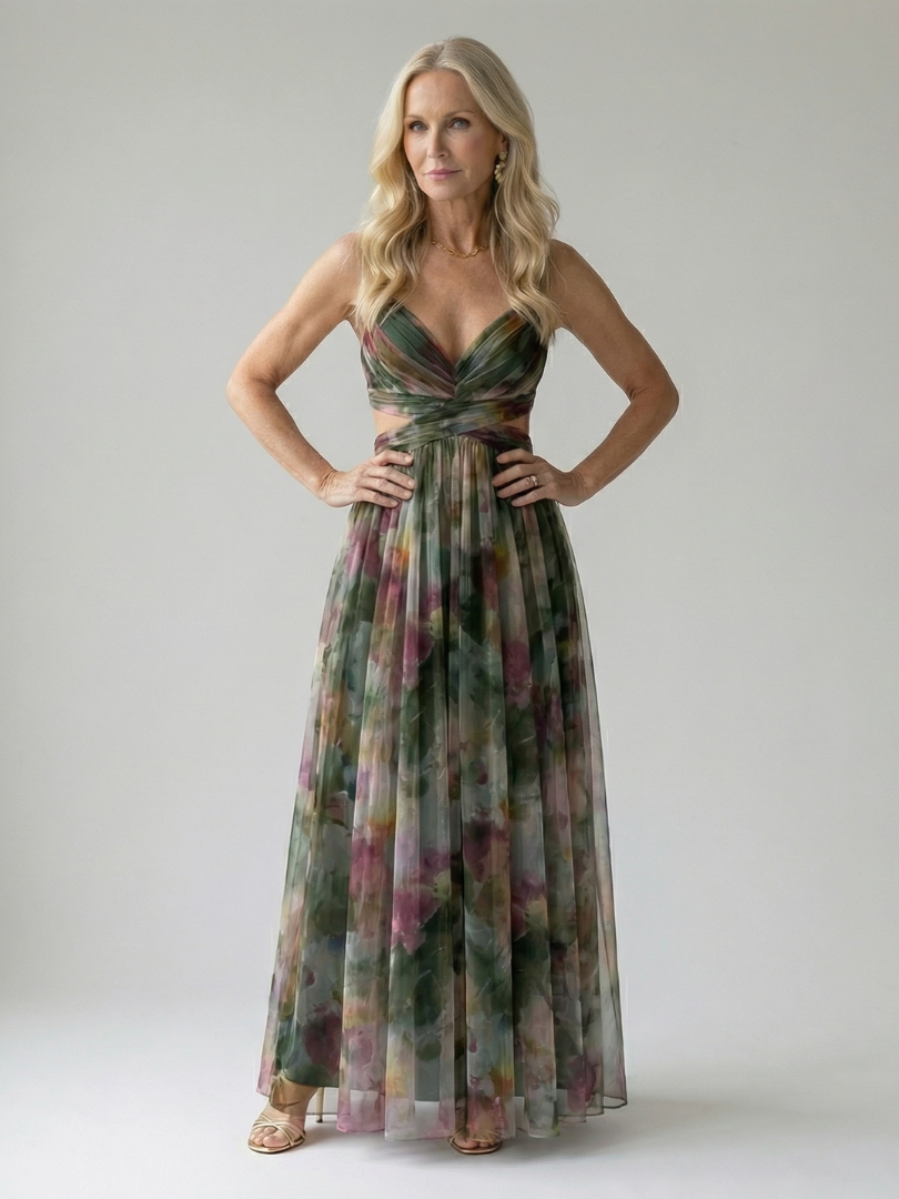Isel | Weiches Wickel-Maxi-Kleid