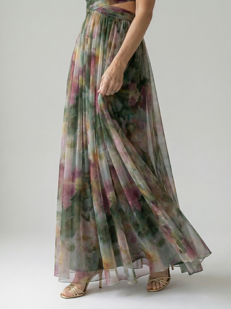 Isel | Weiches Wickel-Maxi-Kleid