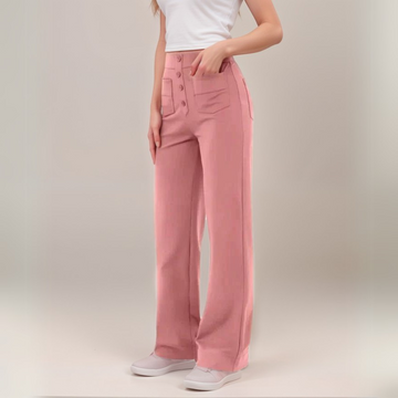 Elastische Hose mit hoher Taille