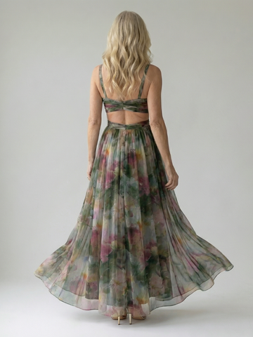 Isel | Weiches Wickel-Maxi-Kleid