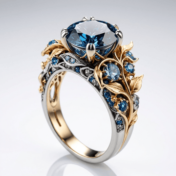 Gold & Blauer Topas Vintage Ring