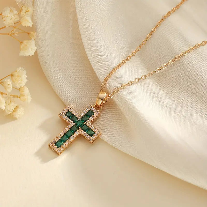 Goldkette Heiliges Smaragdkreuz