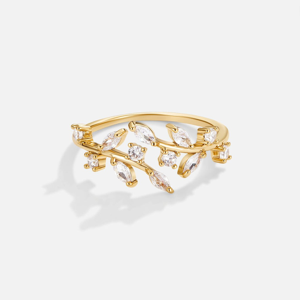 18K Gold Kristall-Rankenring