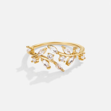 18K Gold Kristall-Rankenring