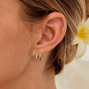 18K Gold & Kristall Klauenohrringe