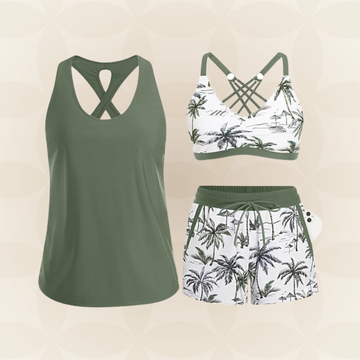 Rosalie | Badeanzug Set mit Kordelzug und Atmungsaktivem Material
