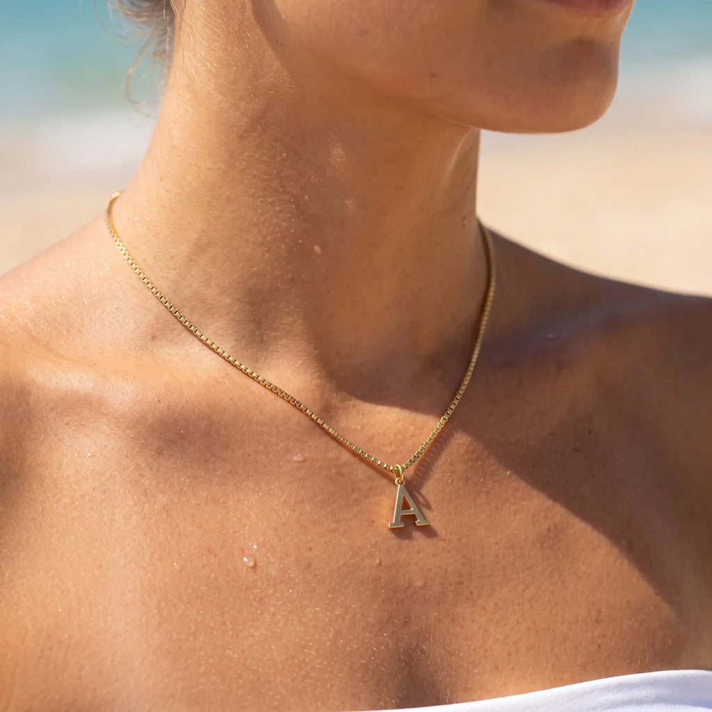 Therese Buchstaben Initial Gold Kette