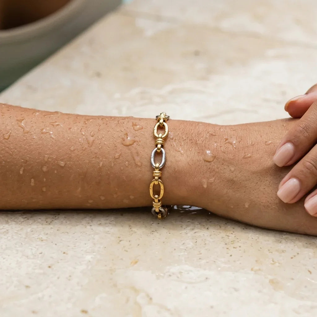 Addison Zweifarbiges Gold-Armband