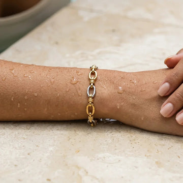 Addison Zweifarbiges Gold-Armband