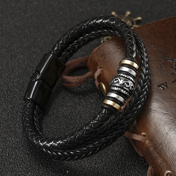 An meinen Enkel – Dreifaches Lederarmband