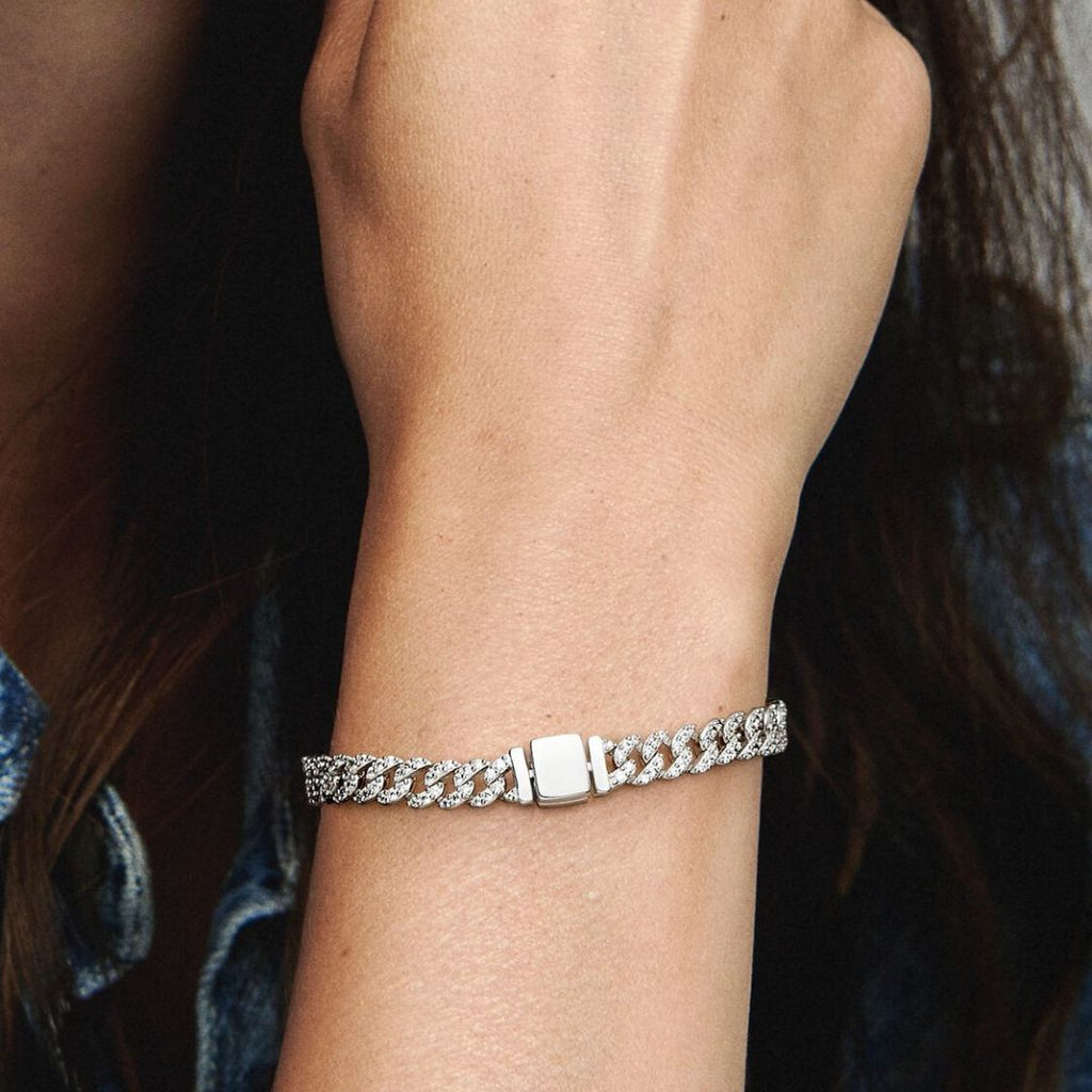Pavé Cuban-Armband | Gold