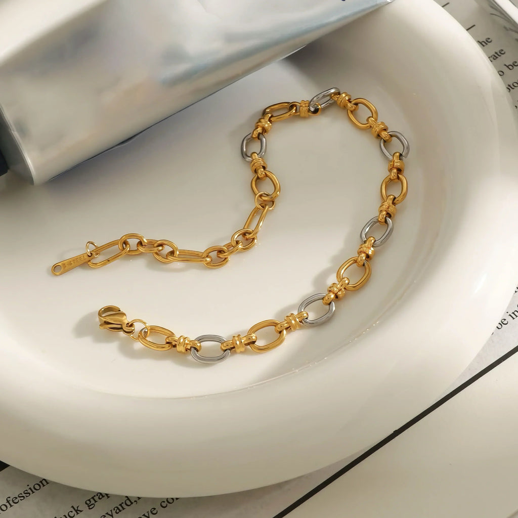 Addison Zweifarbiges Gold-Armband