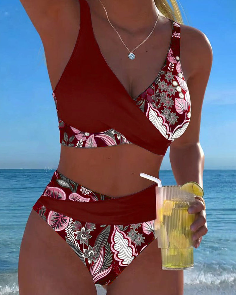 Bikini Kontrastfarbe Mode Blume