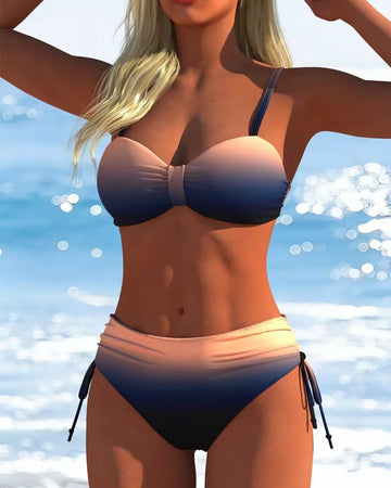 Bikini Farbverlauf Muster Mit Kordel