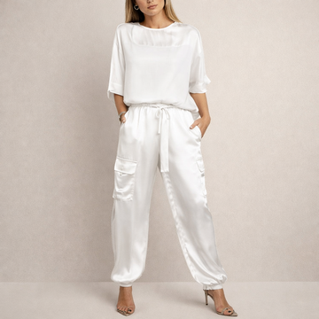 Erin | Lässiges Satin Cargo Set
