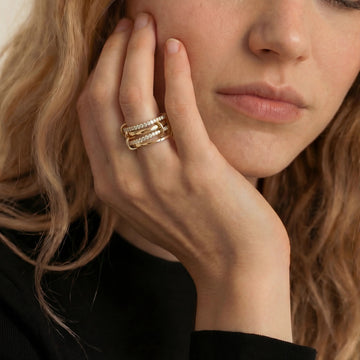 Becca Gestapelter Diamantring
