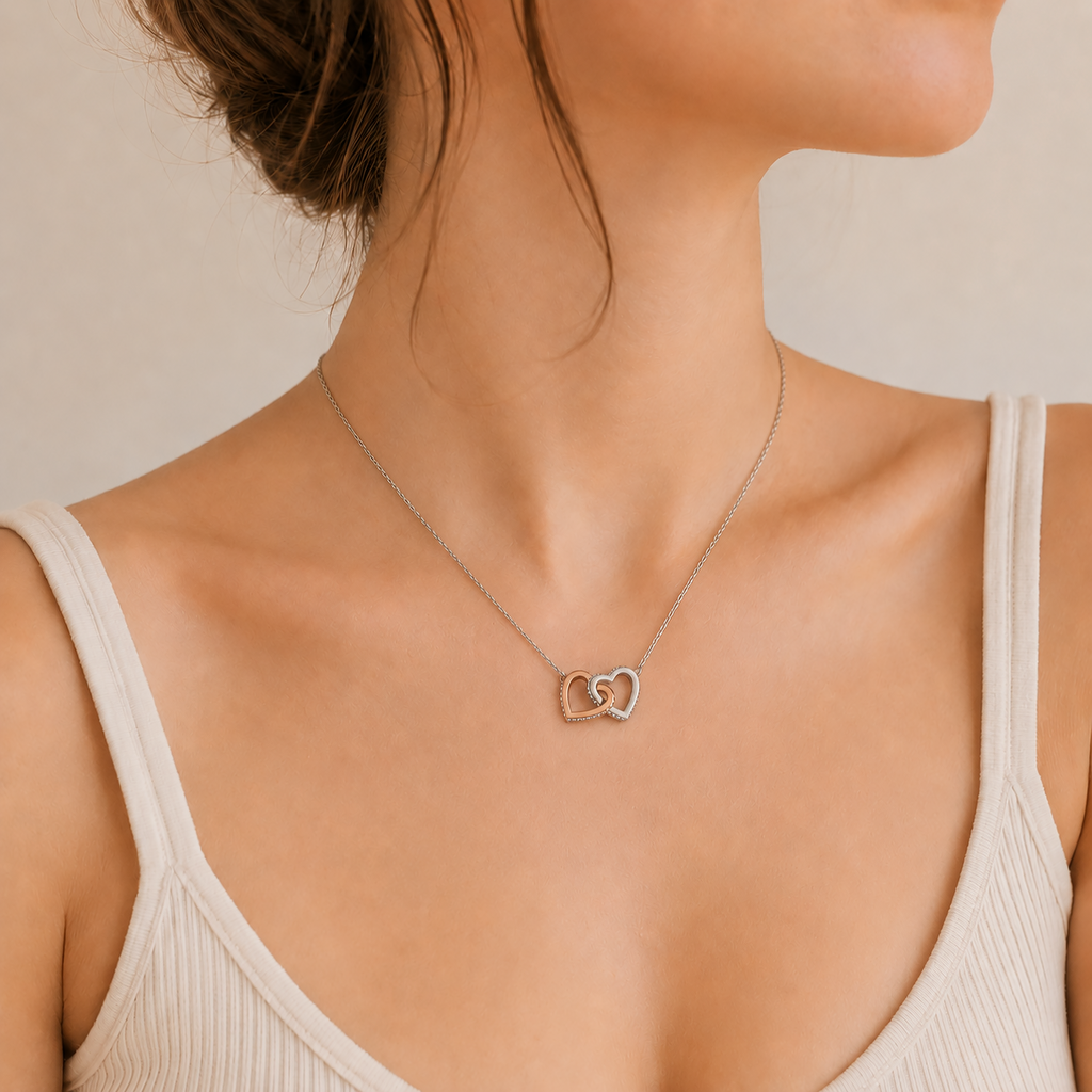 An meine Enkelin – Doppeltes Herz-Collier