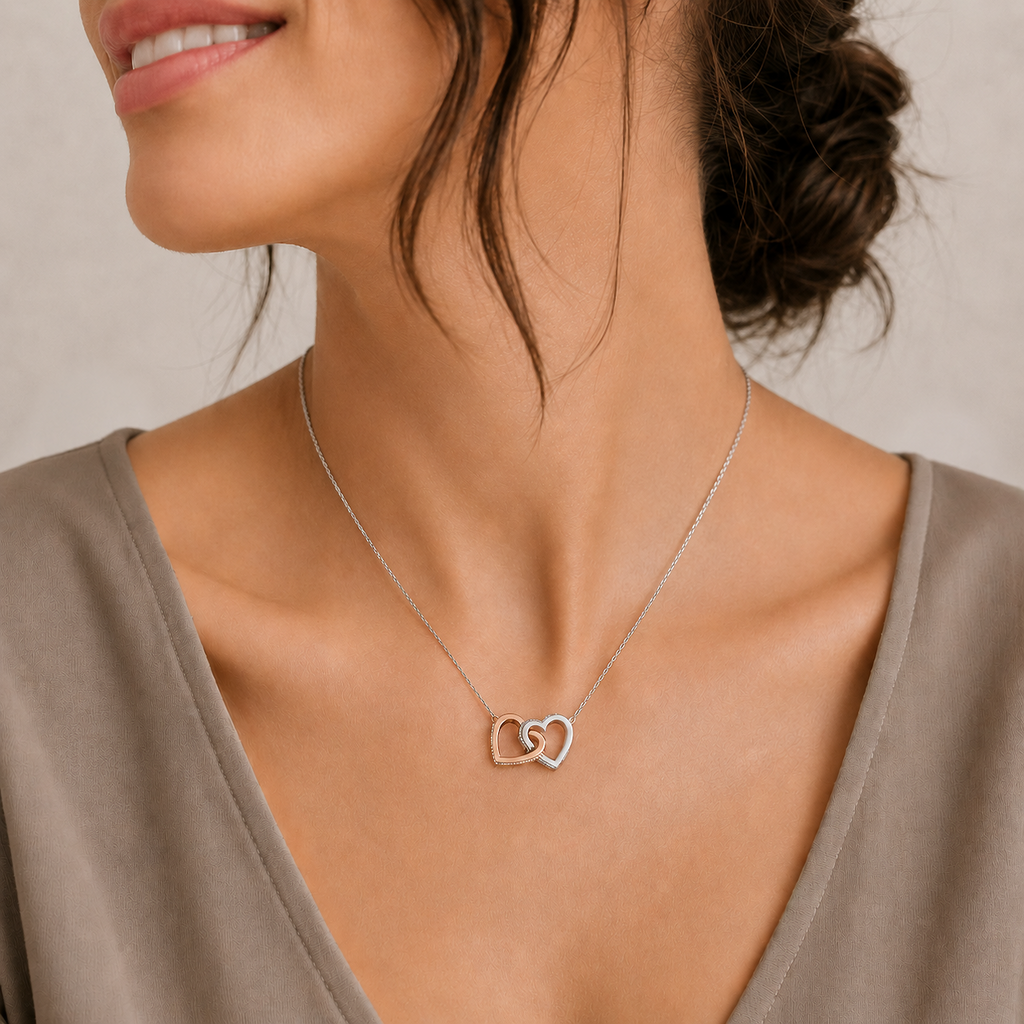 An meine Enkelin – Doppeltes Herz-Collier