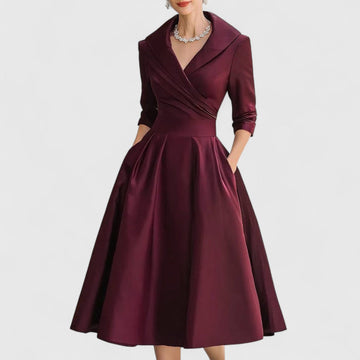Rosalie | Elegantes Midikleid mit subtilem Glanz