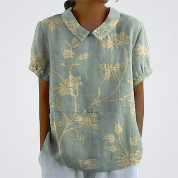 Jutta™ | Bluse aus floralem Leinen