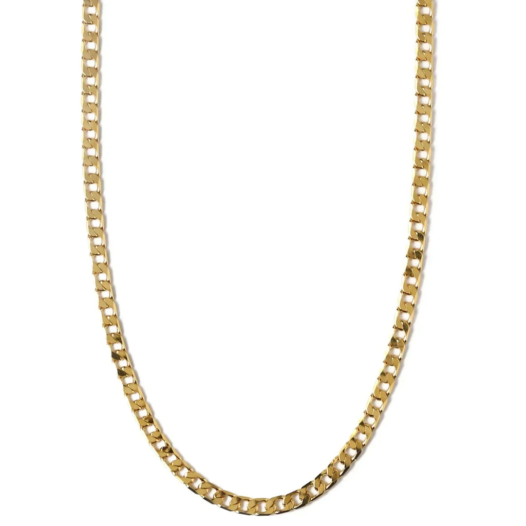 Flache Panzerketten-Halskette | Gold