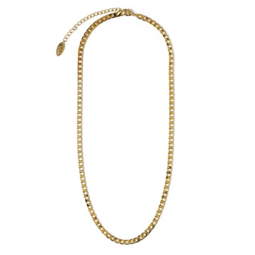 Flache Panzerketten-Halskette | Gold