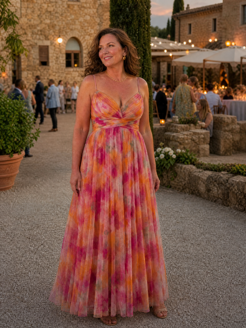 Isel | Weiches Wickel-Maxi-Kleid