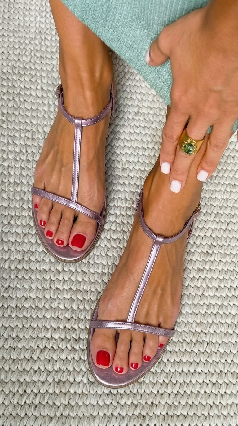 Rosalba | Bequeme Goldene Sandalen mit Fußbett-Unterstützung