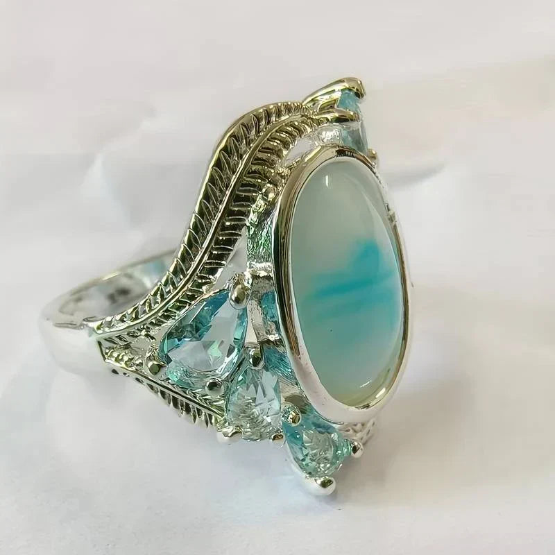 Vintage Ring in Türkisem Opal