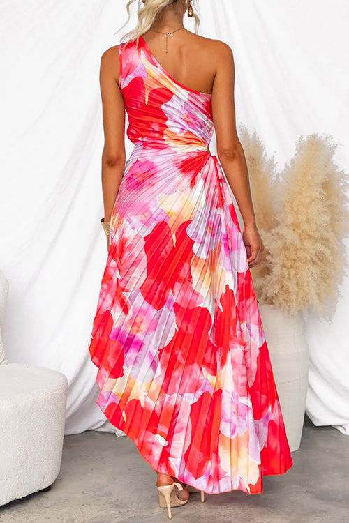 Yanira | Plissiertes Kleid mit einem Schulterträger
