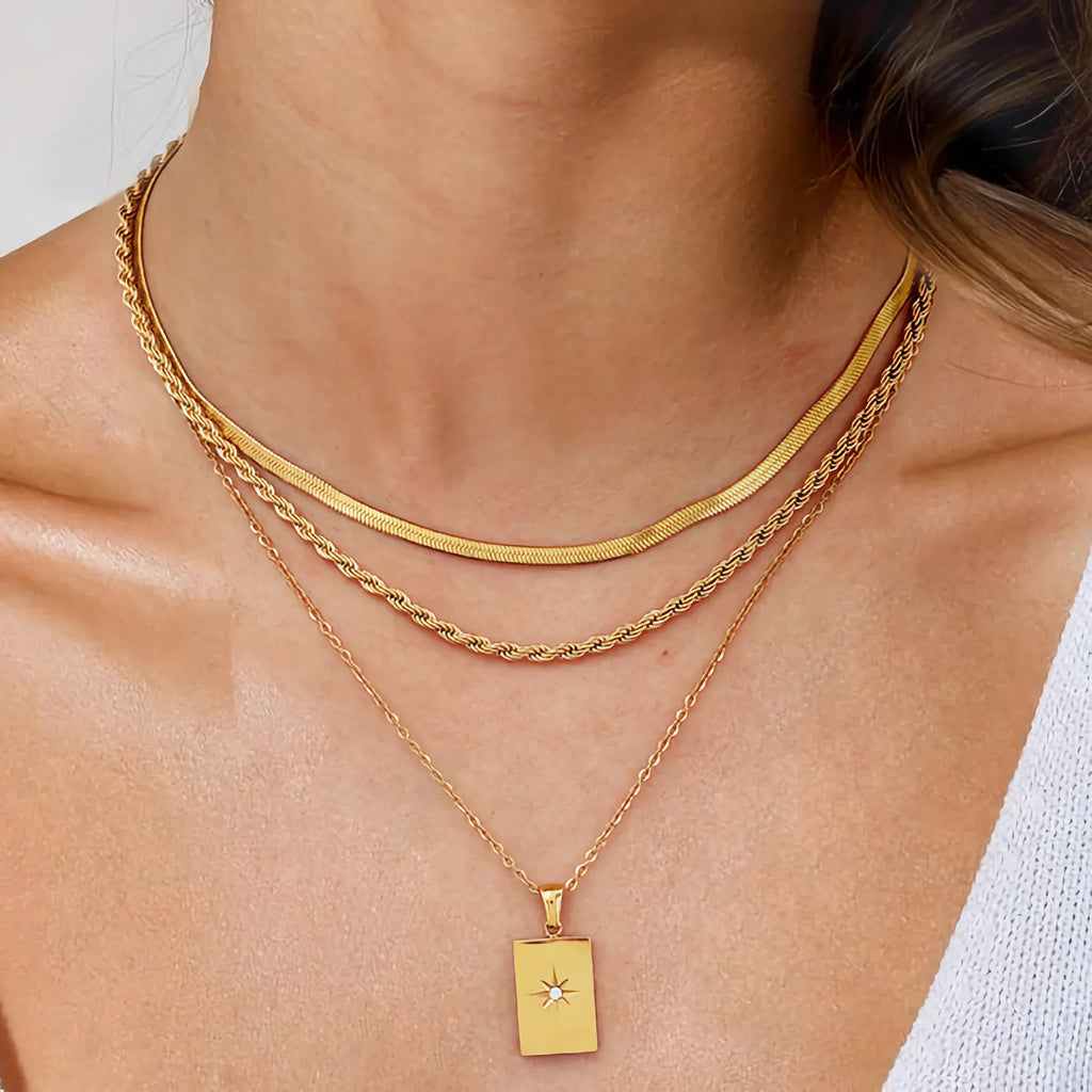 Raphaela Mehrlagige Gold Kette