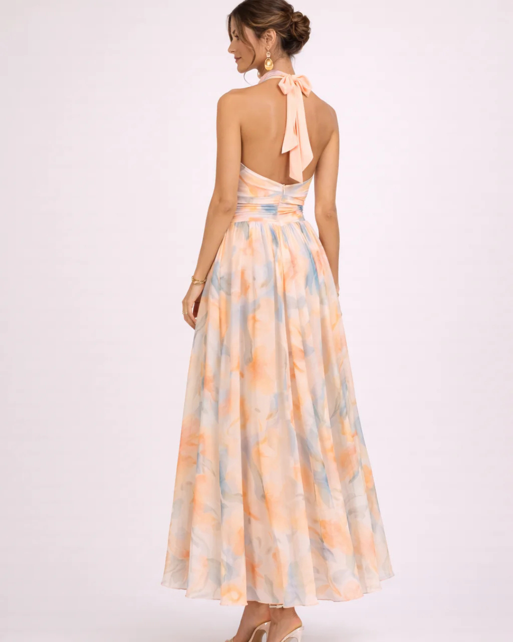 Jenna | Pfirsich-Stunden Kleid