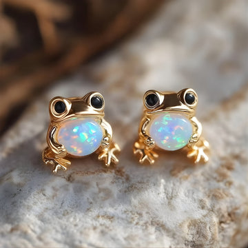 Frosch Opal Ohrringe