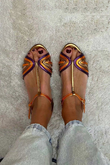 Viviana | Sandalen in mediterranen Farben