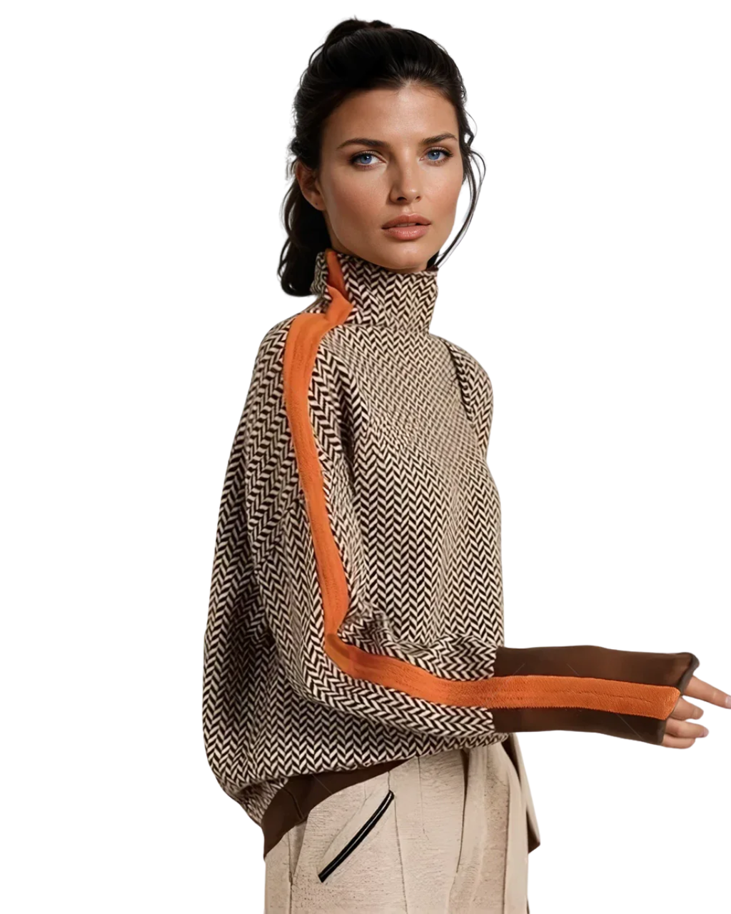 Brigitte Atelier | Malou – Rollkragenpullover mit Kontraststreifen