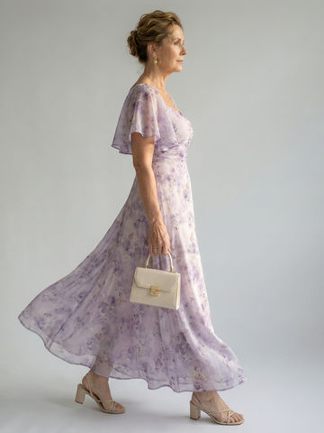 Vaelis | Midi-Kleid mit Flügelärmeln