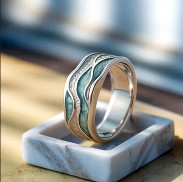 Türkiser Wellen-Ring