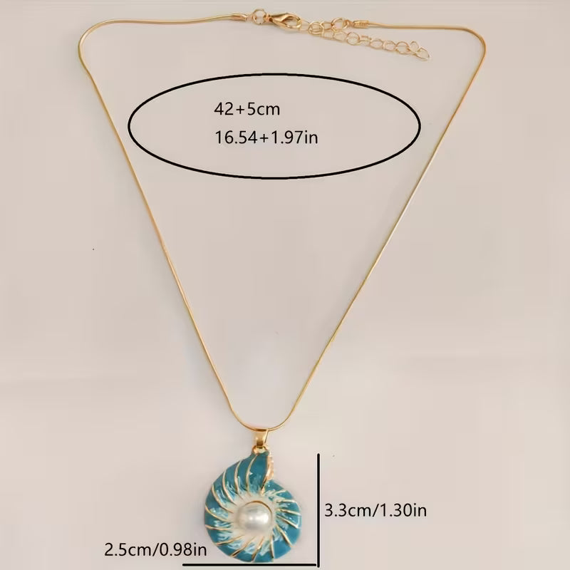 Muschel-Perlen-Goldkette