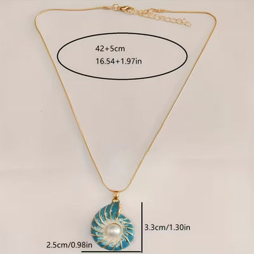 Muschel-Perlen-Goldkette