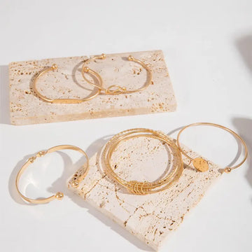 Knotted Elegance Armband-Set | Gold